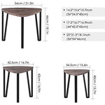 Homfa Nesting Coffee Tables, Set of 3 End Tables, Vintage Side Tables Bedroom, Nightstand Modern Furniture Decor Table Sets