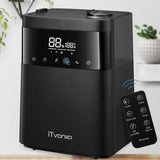 Homfa Humidifier, 5.5L Warm and Cool Mist Humidifiers for Bedroom with Customized Humidity, Sleep Mode and 12H Timer, for Living Room, Office and Baby Room, Black