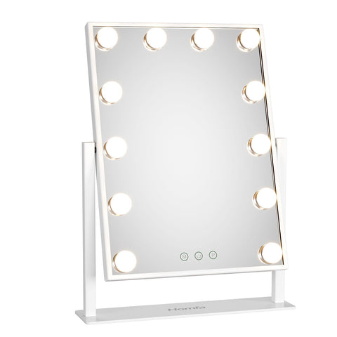 Homfa Makeup Mirror with Lights,Vanity Light-Up Professional Mirror, White