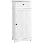 Homfa Floor Cabinet for Bathroom, Free Standing Side Cabinet 17.7Lx11.8Wx39.4H inch Dresser Wooden Storage Organizer with 1 Large Drawer and Door for Bedroom Home Office