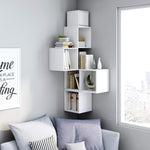 Homfa 5 Cube Wall Bookcase Unit, Independent Floating Display Storage Shelf, White